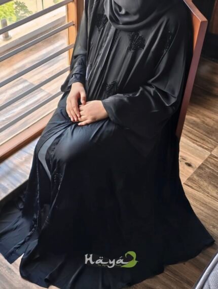 Classic Black Embroidered Abaya
