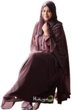 Elegant Mauve Embellished Abaya - Image 3