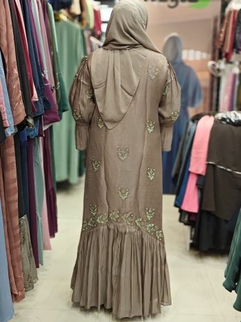 Organaza coat model with dmc stone abaya - Image 14
