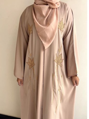Korean nida with premium handwork abaya - Image 3
