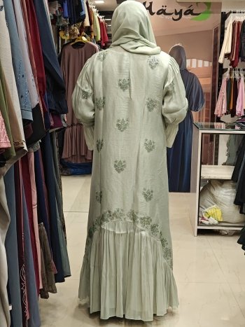 Organaza coat model with dmc stone abaya - Image 5