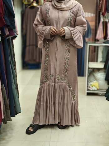 Organaza coat model with dmc stone abaya - Image 9