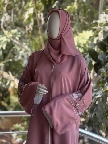 Nidha sleve stone work abaya - Image 4