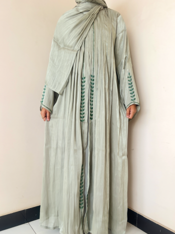 Oraganza pleated hand work abaya