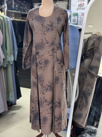 Korean printed abaya